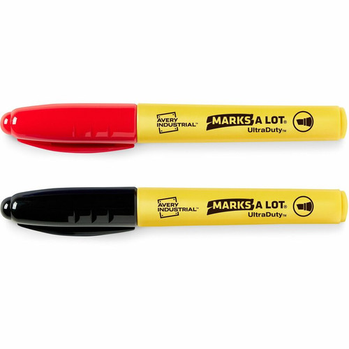 Avery UltraDuty Markers, Chisel Tip, 2 Assorted Markers (29863) - Bold, Narrow Marker Point - (AVE29863)