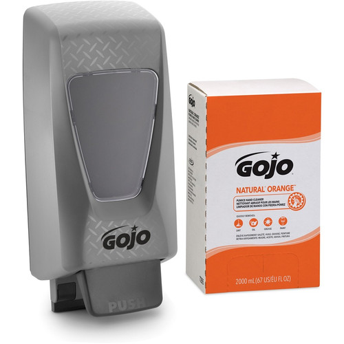 Gojo Natural Orange Pumice Hand Cleaner Refill - Orange Citrus ScentFor - 67.6 fl oz (2 L) - - (GOJ725504)