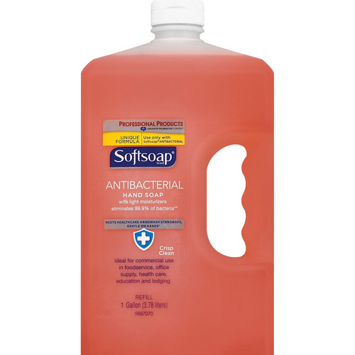 Softsoap Antibacterial Liquid Hand Soap Refill - Crisp Clean ScentFor - 1 gal (3.8 L) - Kill Germs, (CPC201903CT)