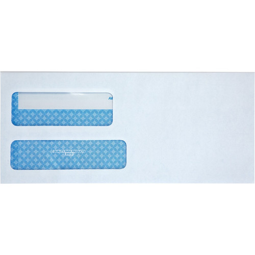Quality Park No. 9 Double Window Security Tint Envelopes with Self-Seal Closure - Security - #9 - 3 (QUA24519)