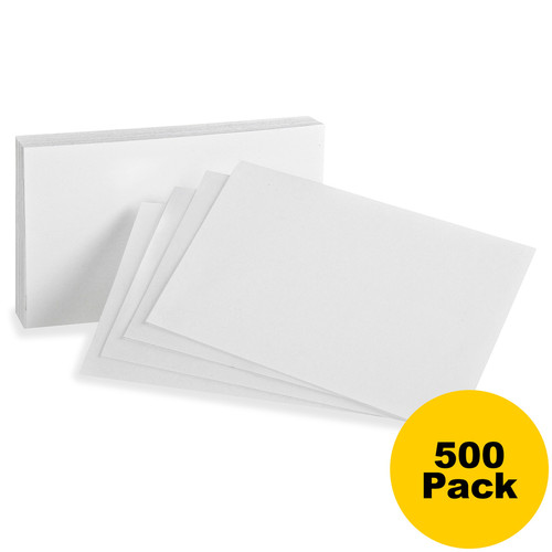 Oxford Plain Index Cards - 3" x 5" - 85 lb Basis Weight - 500 / Bundle - Sustainable Forestry (SFI) (OXF30BD)