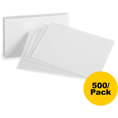Oxford Plain Index Cards - 4" x 6" - 85 lb Basis Weight - 500 / Bundle - Sustainable Forestry (SFI) (OXF40BD)