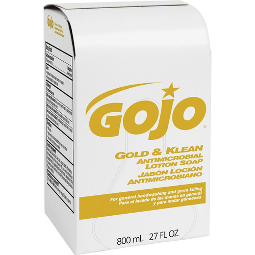 Gojo Gold & Klean Antimicrobial Lotion Soap - Fresh ScentFor - 27.1 fl oz (800 mL) - Dirt Kill (GOJ912712CT)