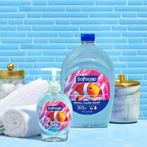 Softsoap Aquarium Hand Soap - Fresh Scent ScentFor - 7.5 fl oz (221.8 mL) - Soil Remover, Bacteria (CPCUS04966ACT)