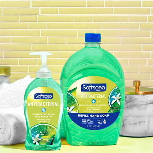 Softsoap Antibacterial Soap Pump - Fresh Citrus ScentFor - 11.3 fl oz (332.7 mL) - Pump Bottle - - (CPCUS03563A)