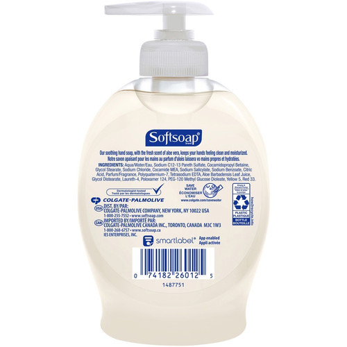 Softsoap Soothing Liquid Hand Soap Pump - Aloe Vera ScentFor - 7.5 fl oz (221.8 mL) - Pump Bottle - (CPCUS04968ACT)