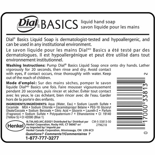 Dial Professional Basics Liquid Hand Soap - Fresh Floral ScentFor - 16 fl oz (473.2 mL) - Pump - - (DIA33815CT)