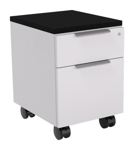 2 Drawer Mobile Pedestal with Fabric Cushion Top, APPEDAX20BF/APCUH2016