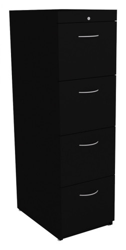 4 Drawer Vertical Filing Cabinet, Crescent Silver Handles (MCVF4-MMH3S)