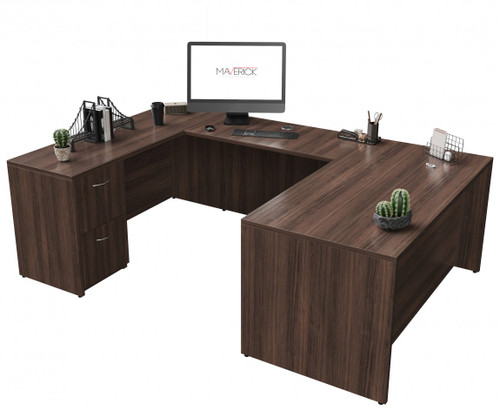 U-Shaped Desk with Drawers
