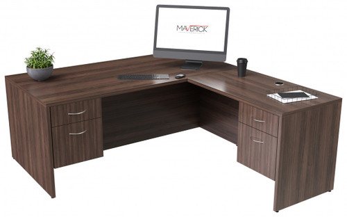 L-Shaped Desk with Drawers