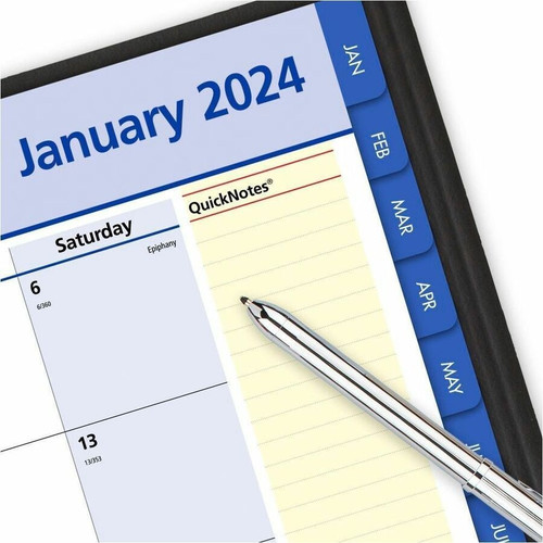 At-A-Glance QuickNotes Planner - Large Size - Julian Dates - Monthly - 12 Month - January 2024 - - (AAG760605)