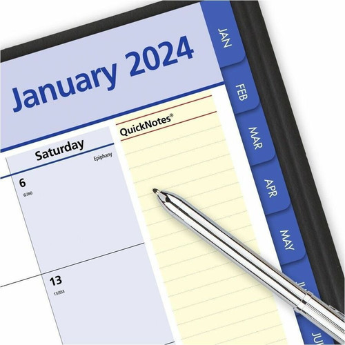 At-A-Glance QuickNotes Planner - Medium Size - Julian Dates - Monthly - 12 Month - January 2024 - - (AAG760805)