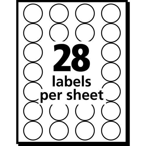 Avery Color-Coding Labels - - Height3/4" Diameter - Removable Adhesive - Round - Laser, Inkjet (AVE05459)