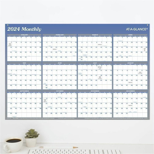At-A-Glance Vertical Horizontal Reversible Erasable Wall Calendar - Large Size - Yearly - 12 Month (AAGA1102)