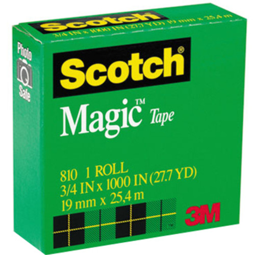 Scotch 3/4"W Magic Tape - 27.78 yd Length x 0.75" Width - 1" Core - Tear Resistant, Split Resistant (MMM8101K)