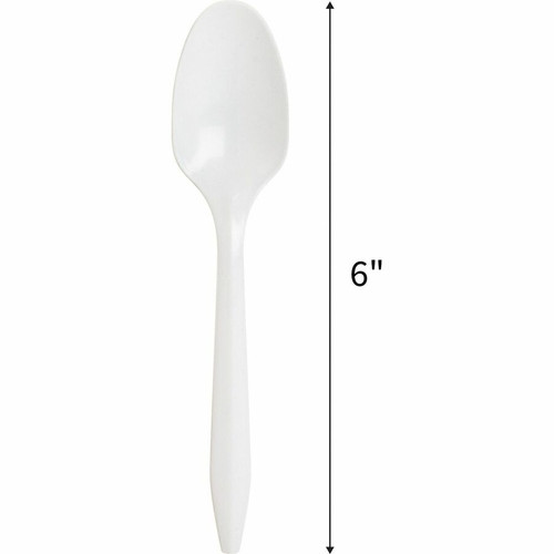 Genuine Joe Medium-weight Spoons - 1000/Carton - White (GJO20002)