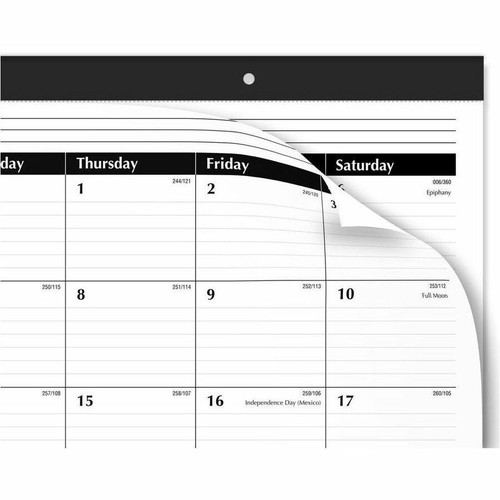 At-A-Glance Monthly Desk Pad Calendar - Standard Size - Julian Dates - Monthly - 1 Year - January - (AAGSK2400)