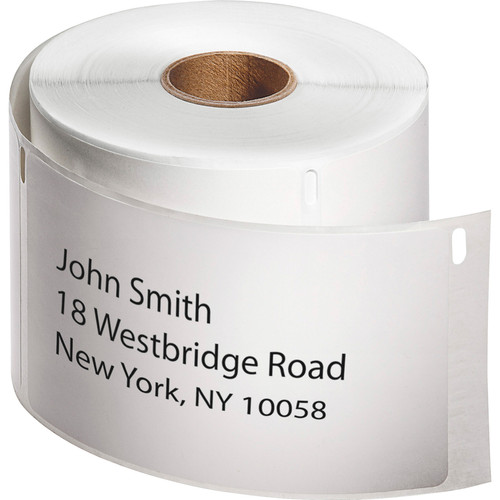 Dymo Large Address Labels - 1 2/5" Width x 3 1/2" Length - Rectangle - Inkjet - White - 520 / Roll (DYM30321)