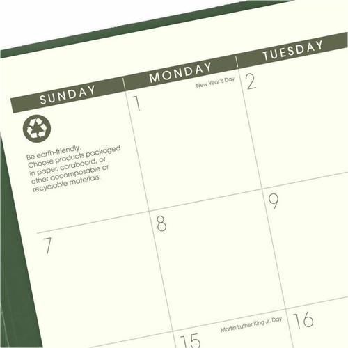At-A-Glance Recycled Appointment Book Planner - Large Size - Julian Dates - Weekly, Monthly - 1 - - (AAG70950G60)