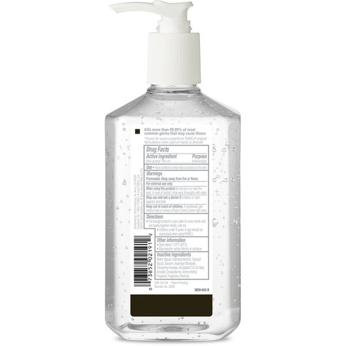 PURELL Hand Sanitizer Gel - Clean Scent - 12 fl oz (354.9 mL) - Pump Bottle Dispenser - - - - (GOJ365912CT)