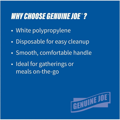 Genuine Joe Individually Wrapped Fork - 1 Piece(s) - 1000/Carton - Fork - 1 x Fork - Disposable - (GJO20005)