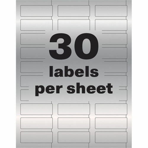 Avery PermaTrack Metallic Asset Tag Labels, 3/4" x 2" , 240 Asset Tags - Waterproof - 3/4" x - (AVE61524)