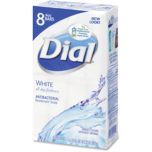 Dial Antibacterial Bar Soap - 2.50 oz - Bacteria Remover - Hand, Skin - Antibacterial - White - - / (DIA00098)