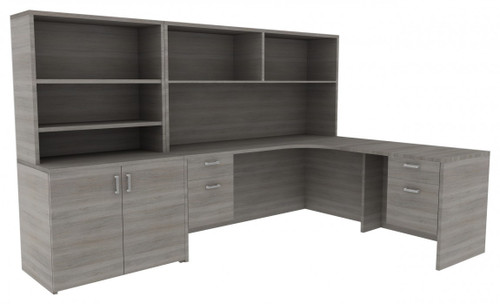 Corner L-Shaped Desk with Shelves (CH-AM-1006)