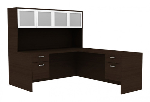 L-Shaped Desk with Hutch and Drawers (CH-AM-1013)