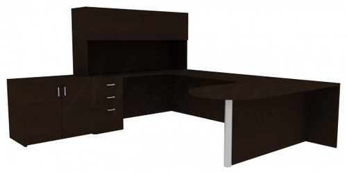 U-Shaped Office Desk with Hutch (CH-AM-1025)