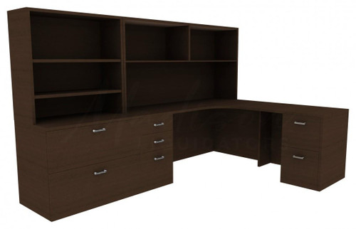 L-Shaped Desk with Storage Drawers (CH-AM-1030)