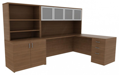 L-Shaped Desk with Storage