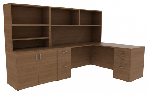 L-Shaped Desk with Storage and Drawers (CH-AM-1038)