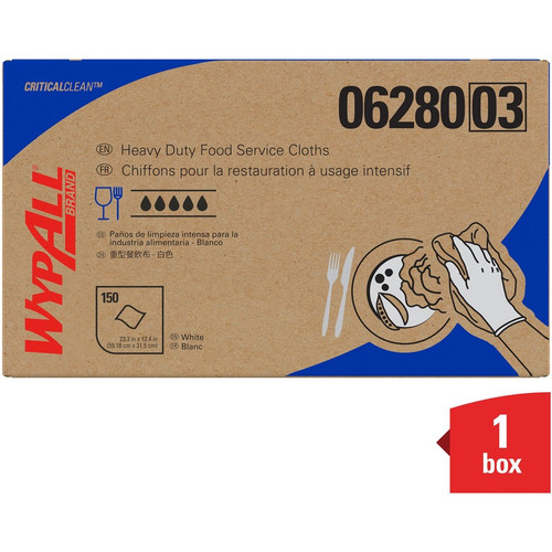Wypall Critical Clean Ultra Duty Foodservice Cloths with Anti-Microbial Treatment - For Food Area, (KCC06280)
