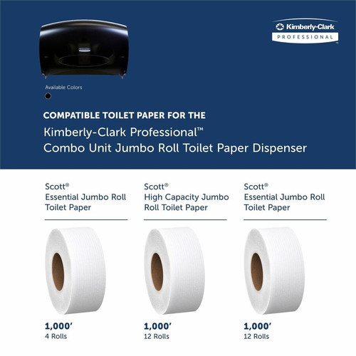 Kimberly-Clark Professional Jumbo Roll Toilet Paper Dispenser - Roll Dispenser - 2 x Roll - 13.1" x (KCC09551)