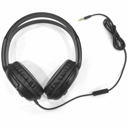Compucessory Stereo Headset with Built-in Microphone - Stereo - Black - Mini-phone (3.5mm) - Wired (CCS15153)