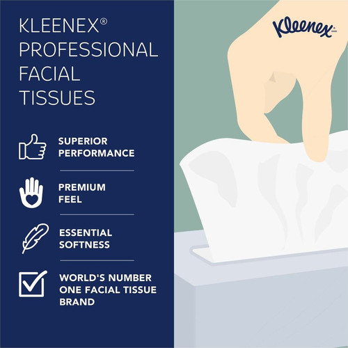 Kleenex Professional Naturals Facial Tissue for Business - 8.30" x 7.80" - White - Fiber, Fiber - - (KCC21601CT)