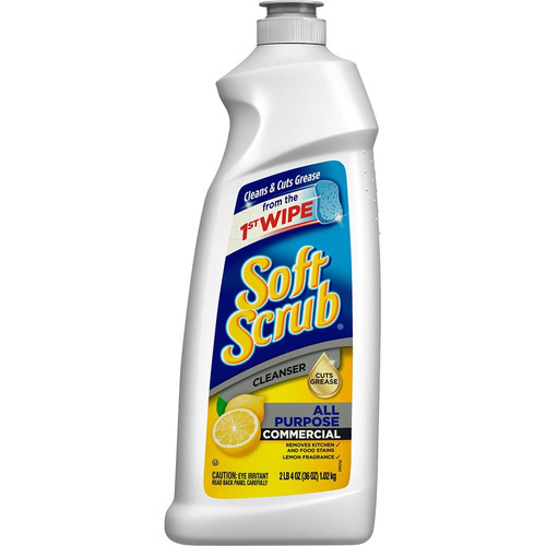 Soft Scrub All Purpose Cleanser - For Multi Surface, Multipurpose - 36 fl oz (1.1 quart) - Lemon - (DIA15020CT)