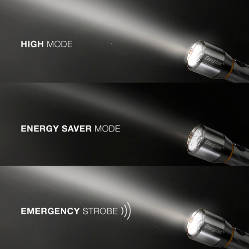 Energizer Vision HD Flashlight with Digital Focus - LED - 1300 lm Lumen - 6 x AA - Battery - Metal (EVEEPMZH61E)