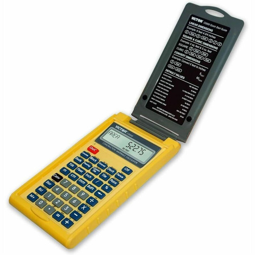 Victor C5000 Construction Materials Calculator - LCD - Battery Powered - 2 - LR44 - Yellow - 1 Each (VCTC5000)