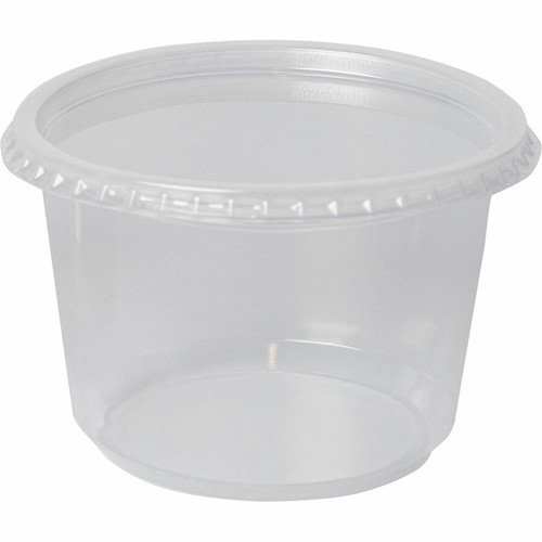 BluTable 16 oz/32 oz Round Deli Tub Container Lids - Polypropylene - 500 / Carton - Clear (RMLPPLID1632)