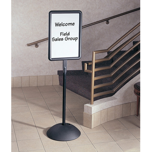 Safco Write Way Dual-sided Directional Sign - 1 Each - 18" Width x 65" Height x 18" Depth - Shape - (SAF4117BL)