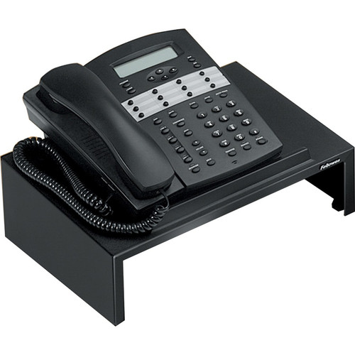 Fellowes Designer Suites Phone Stand - 4.4" Height x 13" Width x 9.1" Depth - Pearl, Black - (FEL8038601)