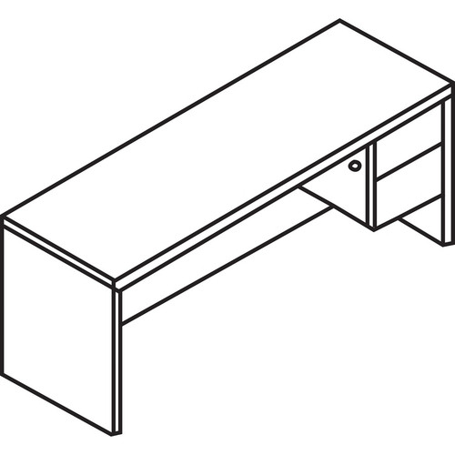HON 10500 H10545R Pedestal Credenza - 72" x 24"29.5" - 2 x Box, File Drawer(s)Right Side - Flat (HON10545RNN)