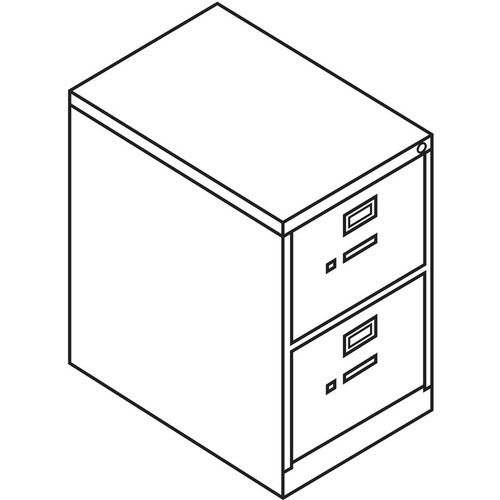 HON 310 H312C File Cabinet - 18.3" x 26.5"29" - 2 Drawer(s) - Finish: Black (HON312CPP)
