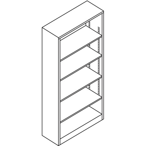 HON Brigade Steel Bookcase | 5 Shelves | 34-1/2"W | Putty Finish - 5 Shelf(ves) - 71" Height x x - (HONS72ABCL)