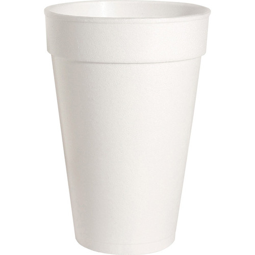 Genuine Joe 16 oz Hot/Cold Foam Cups - 25 / Pack - 20 / Carton - White - Foam - Hot Drink, Cold (GJO58554)