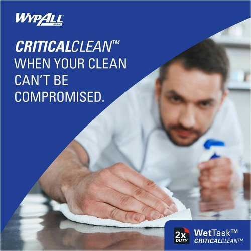 Wypall CriticalClean WetTask Wipers & Bucket - For Multi Surface - 6" Length x 12" Width - 140 / - (KCC06411)
