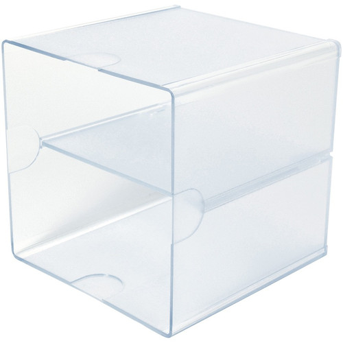 Deflecto Stackable Cube Organizer - 2 Compartment(s) - 6" Height x 6" Width x 6" DepthDesktop - - - (DEF350701)